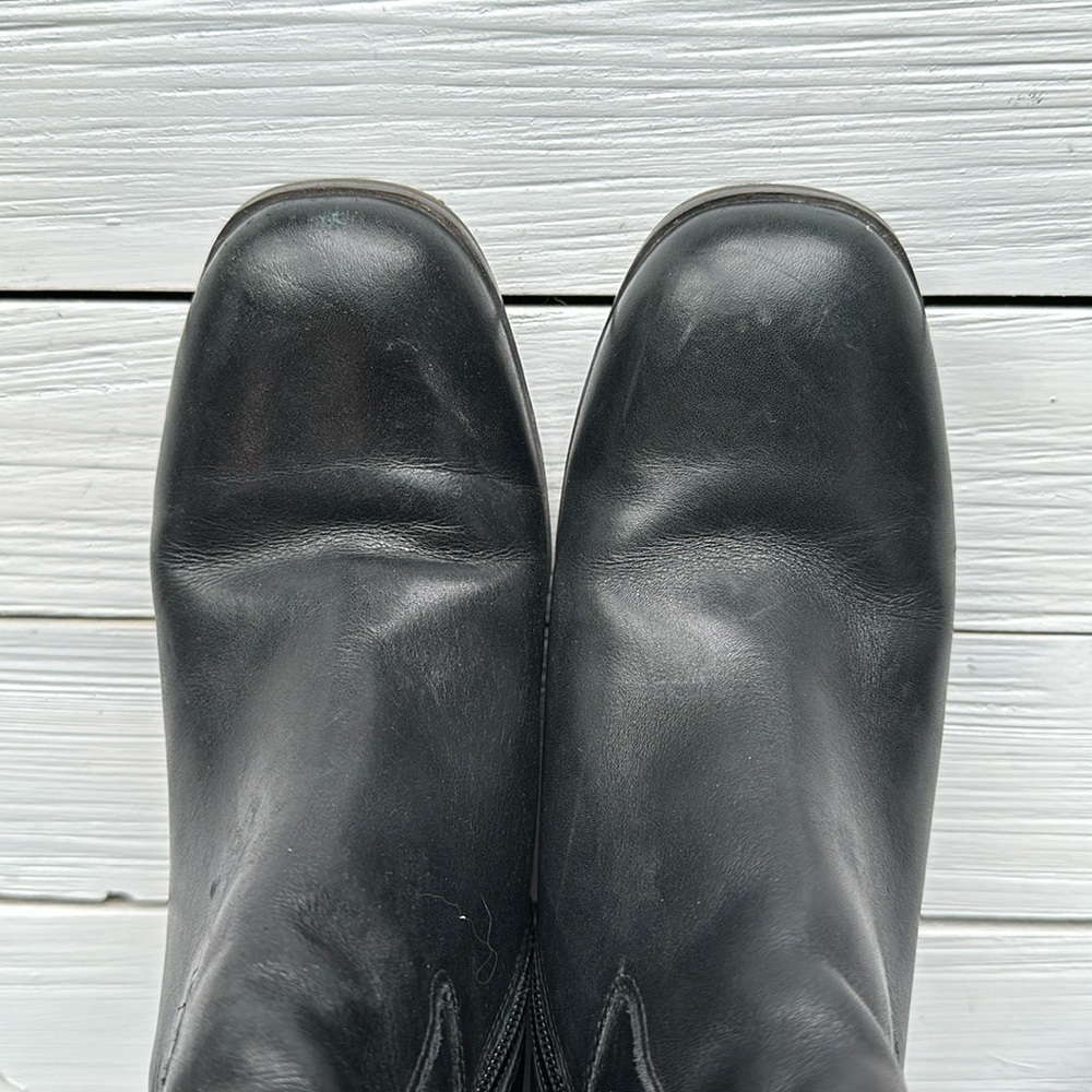 Franco Sarto Anberlin Black Leather Block Heel Boots - Picture 5 of 7